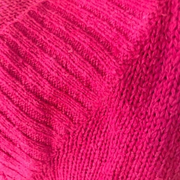 Rainbow Ridge Womens Sweater Pink Short Sleeve V-Neck Ribbed Knitted Pullover M - Picture 7 of 7